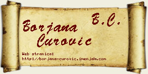 Borjana Čurović vizit kartica